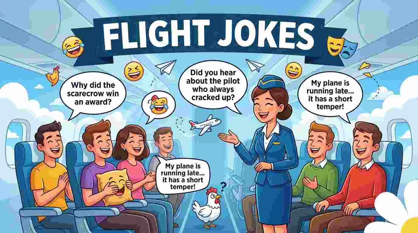 Flight jokes with joke generator